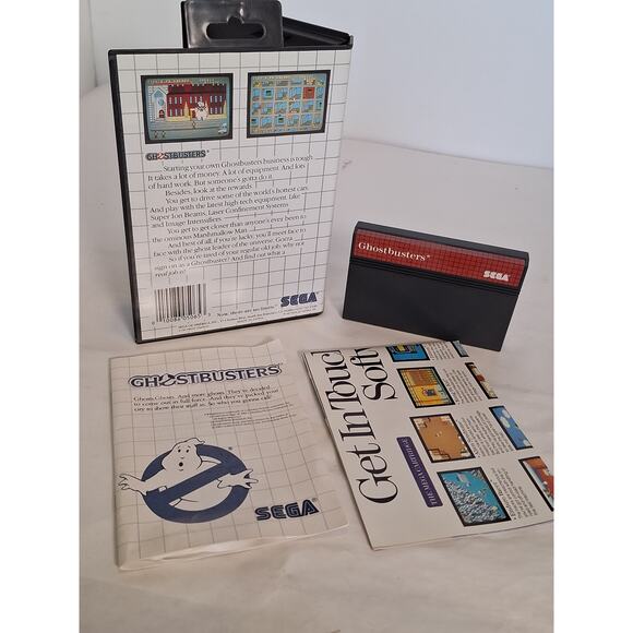 Ghostbusters Sega Master System Mega Cartridge CIB Complete w Manual Insert - Picture 3 of 5